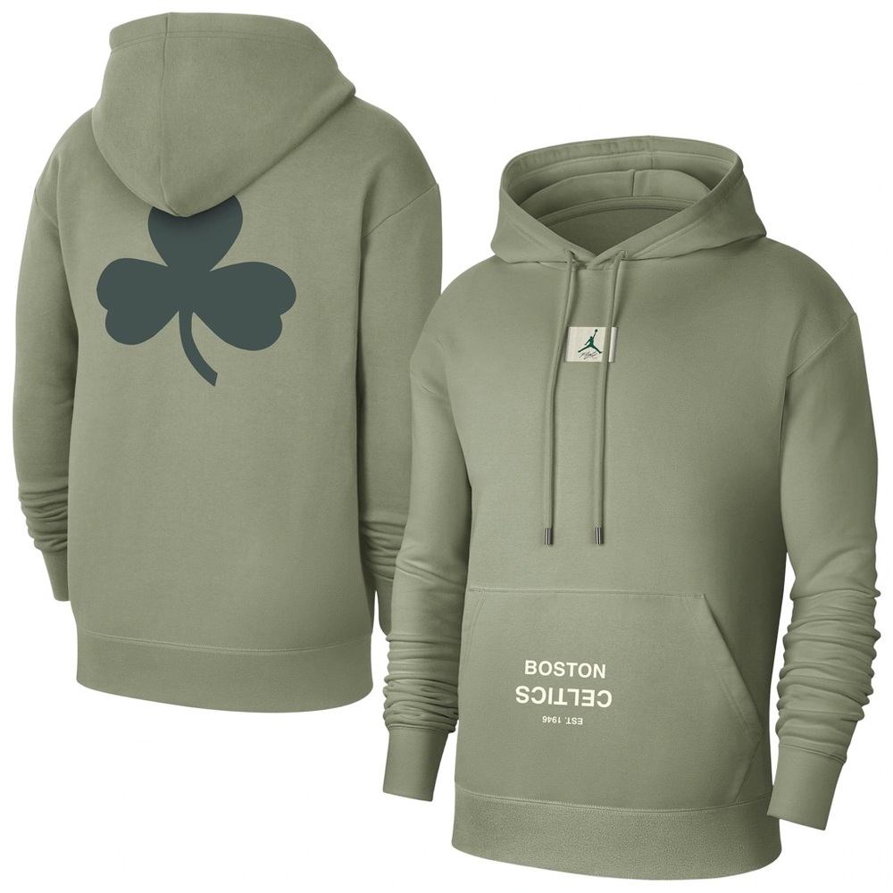 Jordan Boston Celtics Courtside Statement Edition Pullover Hoodie Green FV8241
